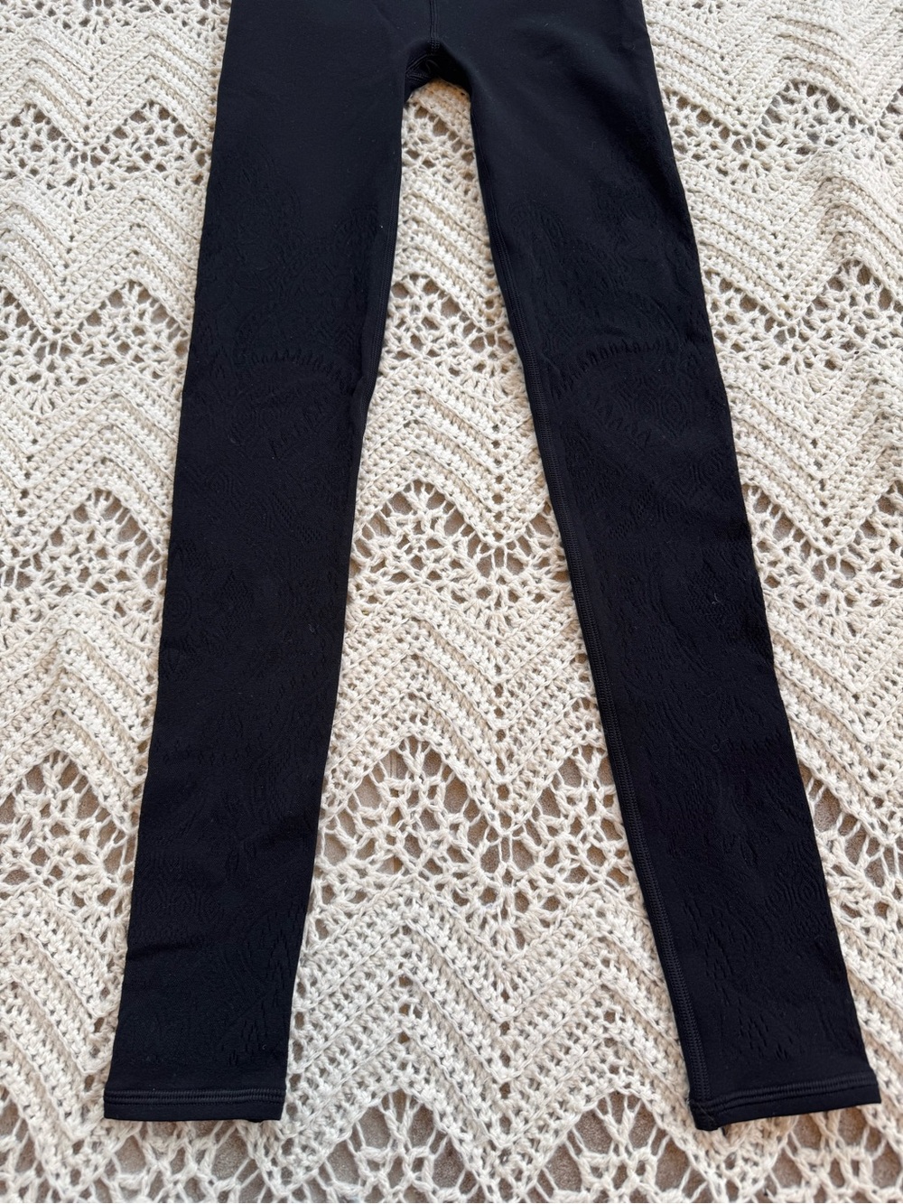 Lululemon Reveal Tight *Zen Expression Black High Rise Lace Tights Leggings 4 - Picture 7 of 11